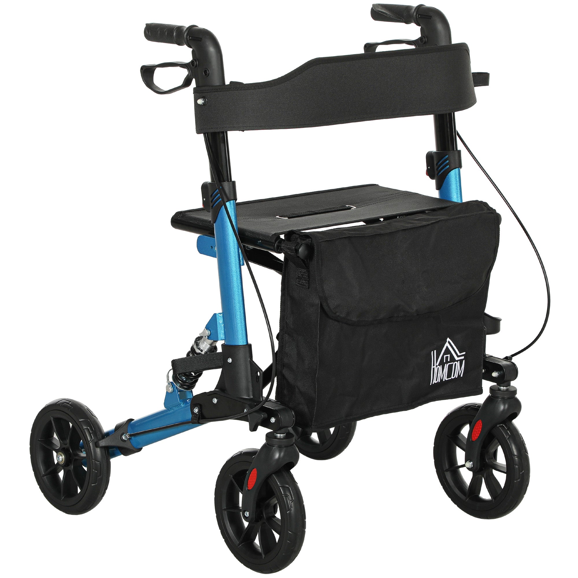 Foldable Rollator Walker with Seat and Brakes