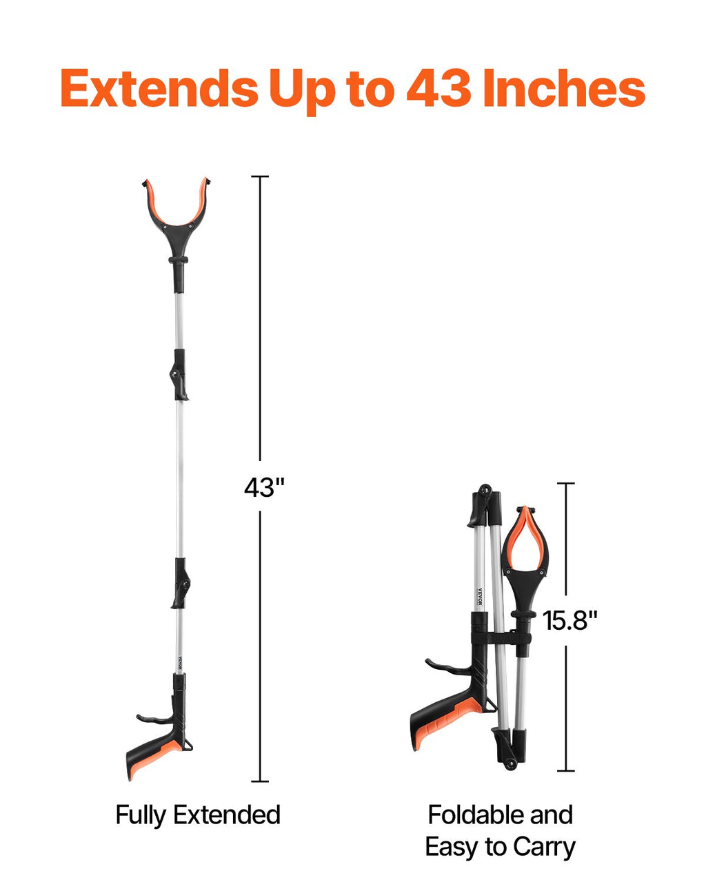 Foldable Long Reach Grabber Tool
