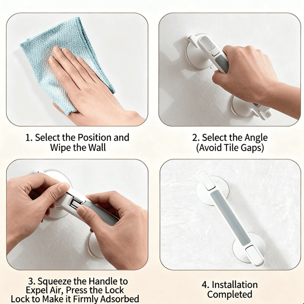 SecureGrip Suction Shower Handle