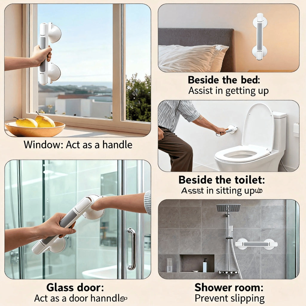 SecureGrip Suction Shower Handle